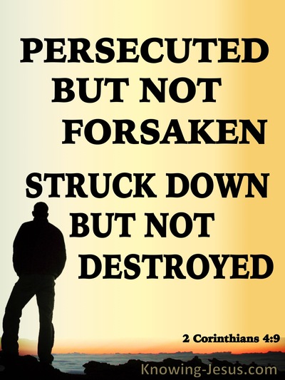 2 Corinthians 4:9 Persecuted But Not Destroyed (black)
